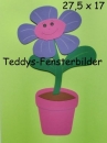 Blume im Topf lila